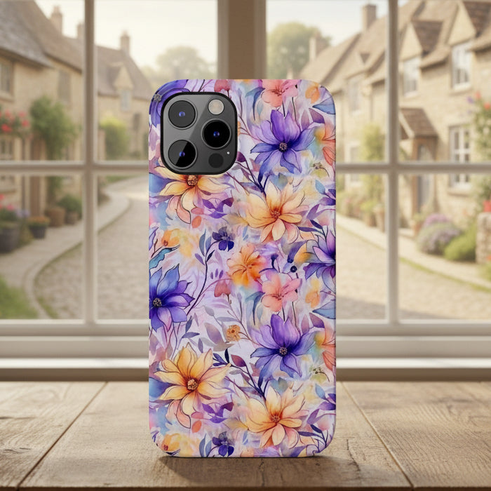 Floral Watercolor Slim Phone Case
