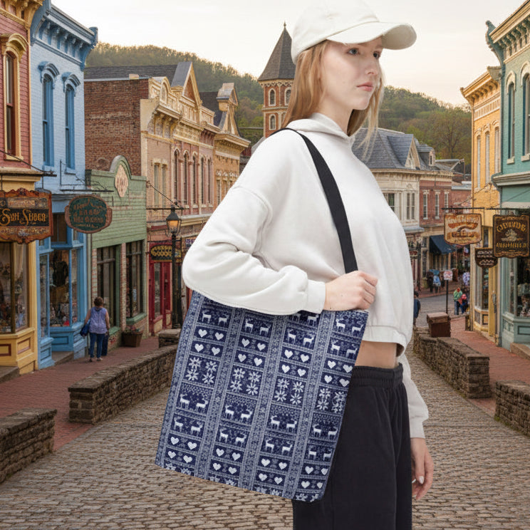 Nordic Reindeer Tote Bag