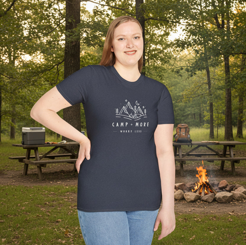 Camp More Worry Less Soft Style T-Shirt