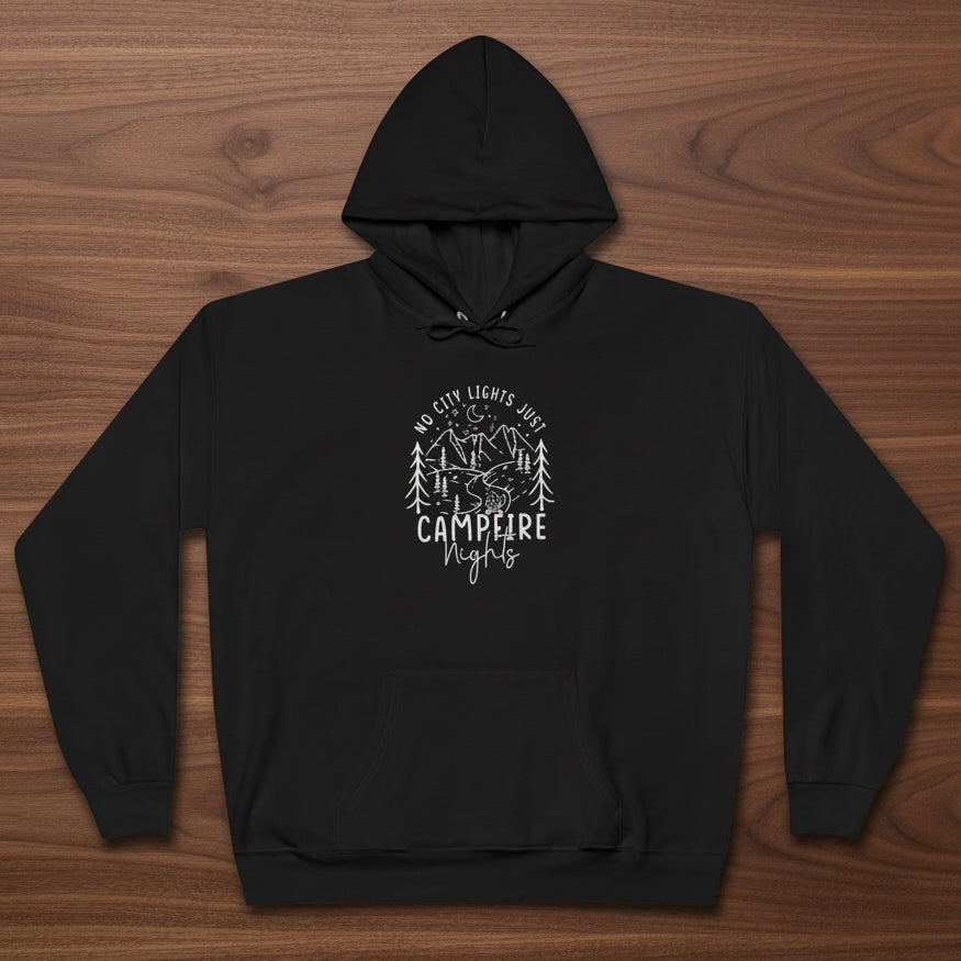 No City Lights Just Campfire Nights Hoodie
