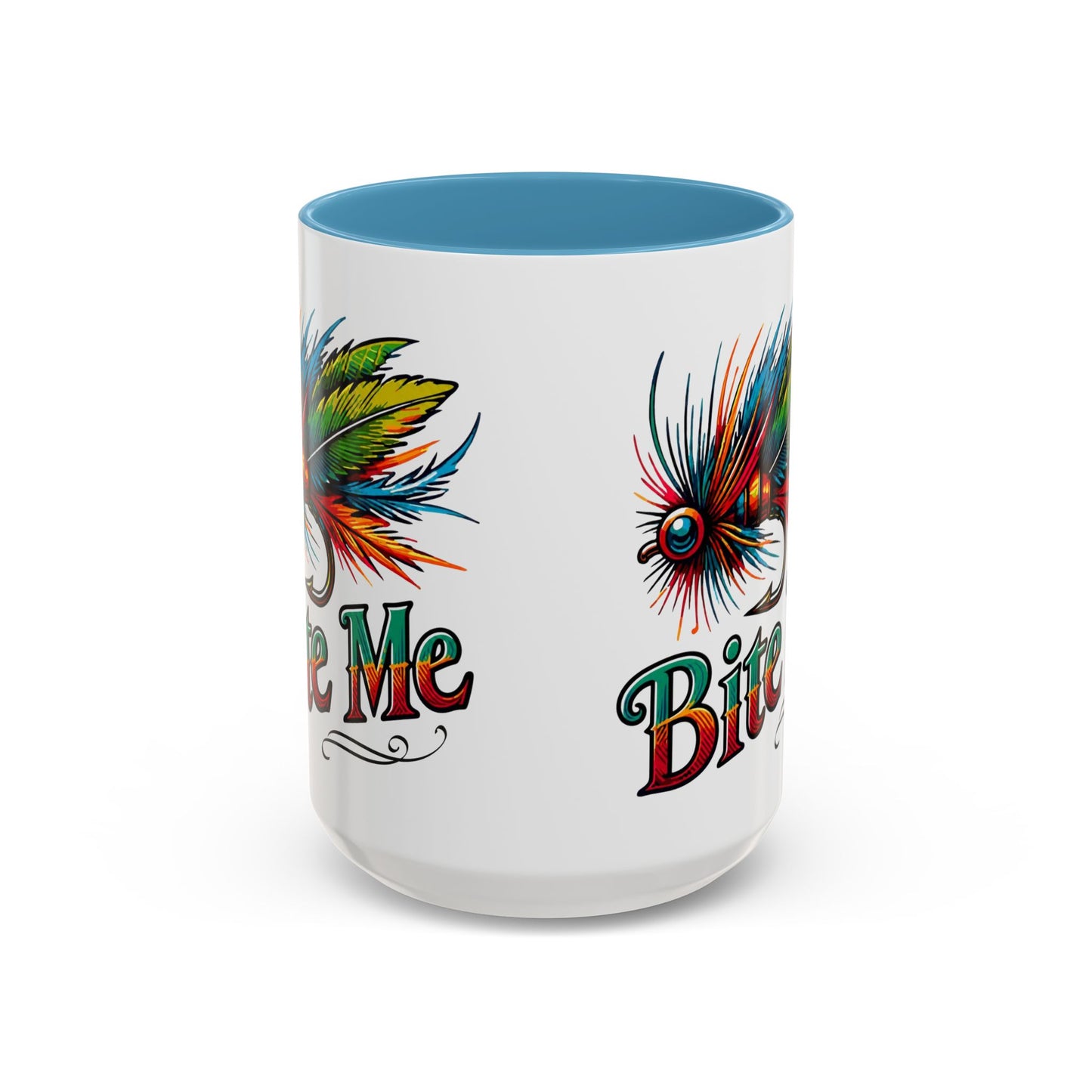 Fishing Lure “Bite Me” 15oz Accent Coffee Mug
