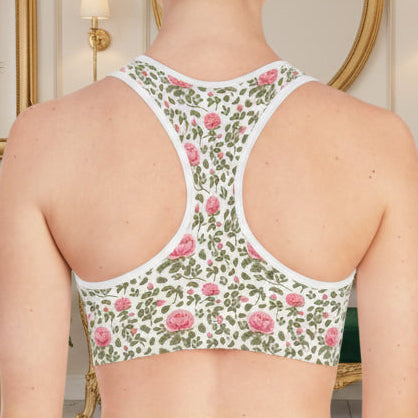Vintage Roses Sports Bra