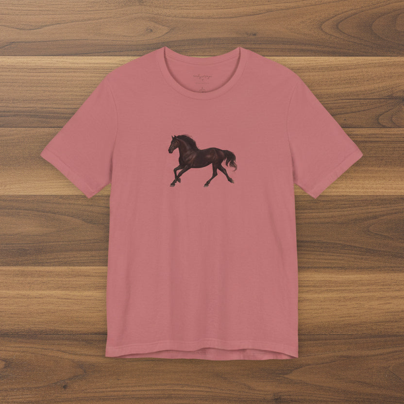 Dark Bay “Beauty”  Trotting Horse T-Shirt