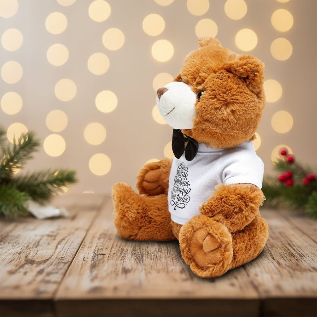 Merry Christmas & Happy New Year Teddy Bear — Holiday Teddy Bear Christmas Gift