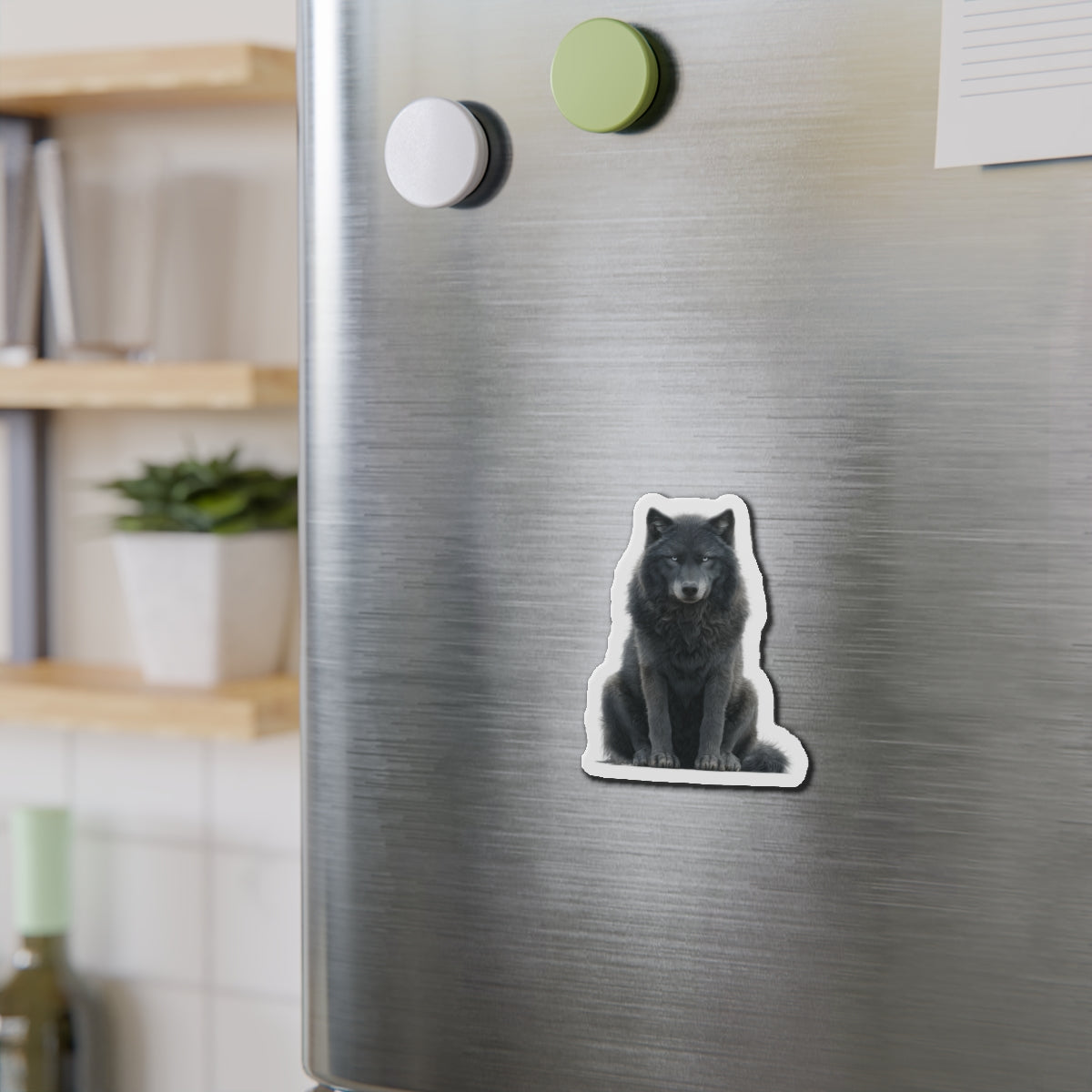 Gray Wolf Fridge Magnet