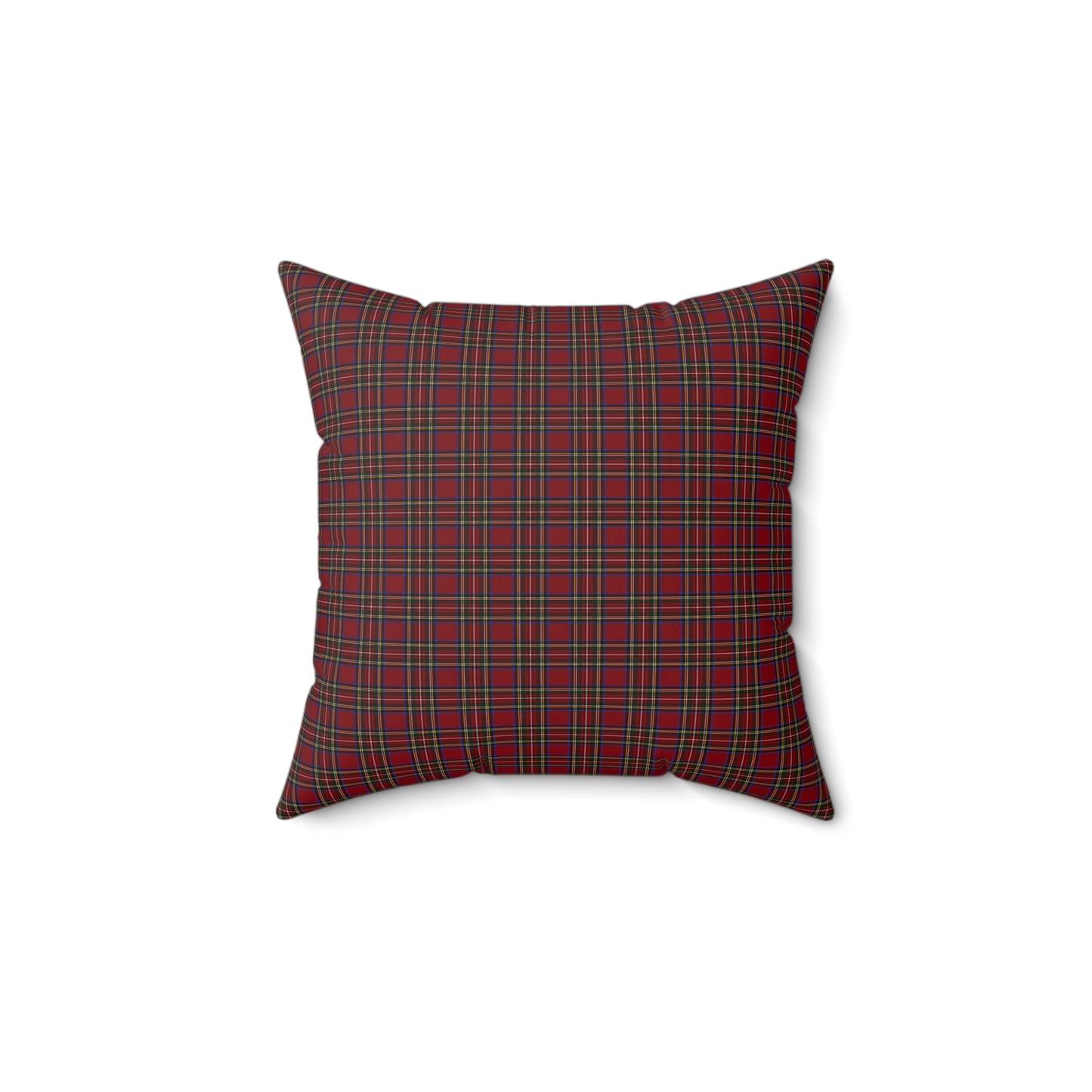 Christmas Eve Plaid Square Pillow