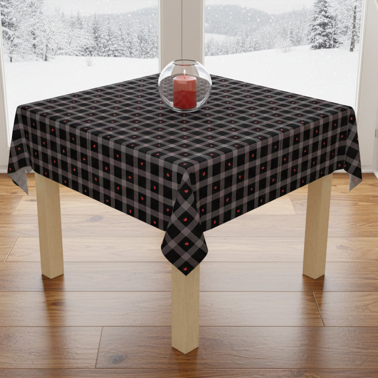 Plaid Hearts Tablecloth