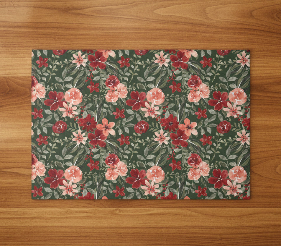 Forest Flowers Glass Cutting Board