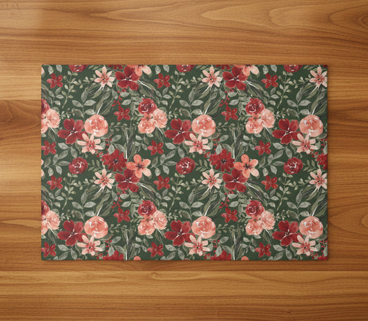 Forest Flowers Glass Cutting Board