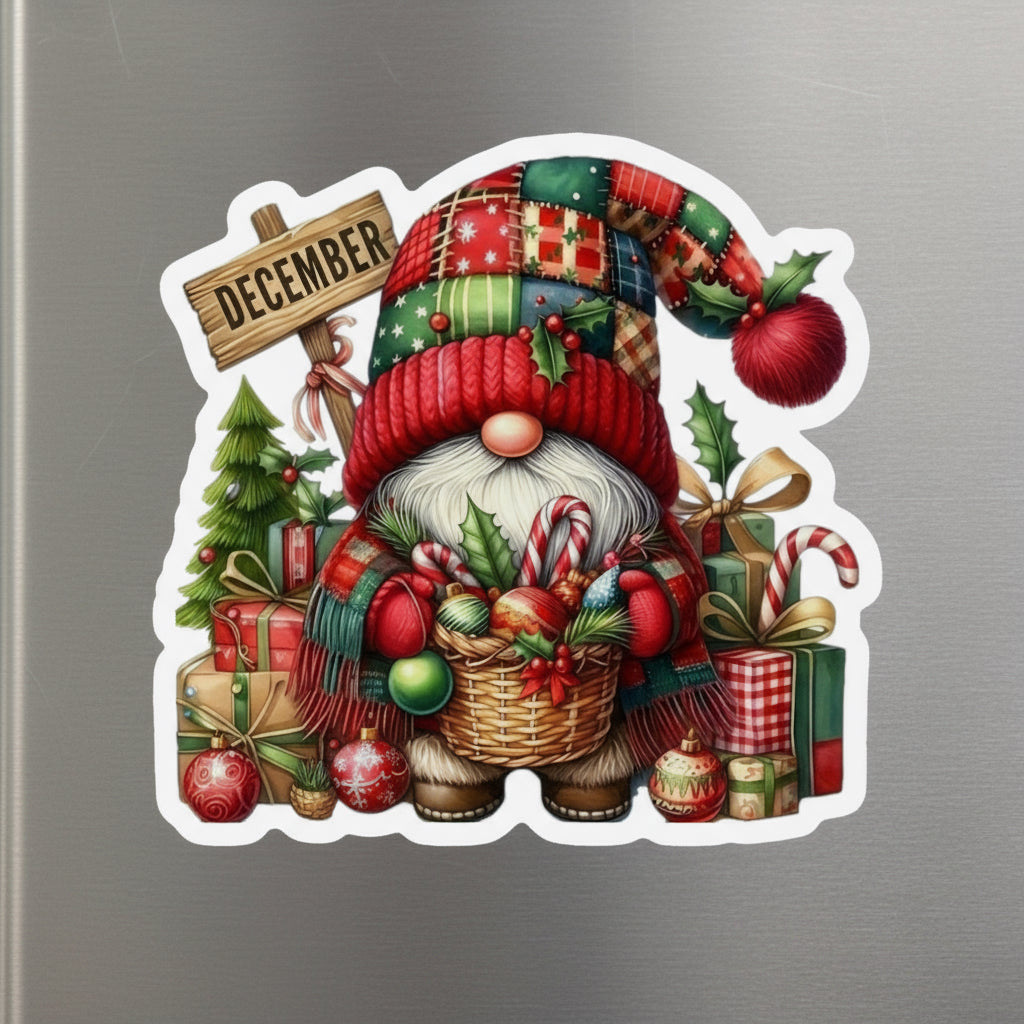 Ðecember Gnome Fridge Magnet