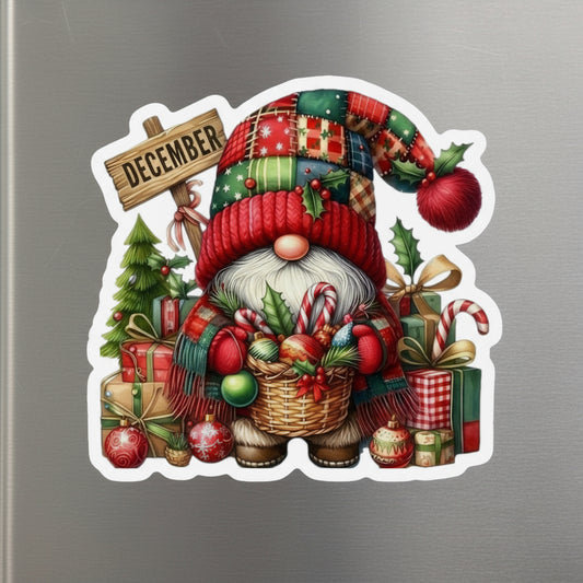 Ðecember Gnome Fridge Magnet