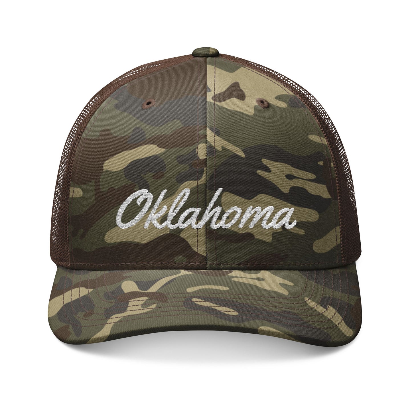 Oklahoma Embroidered Camouflage Baseball Cap