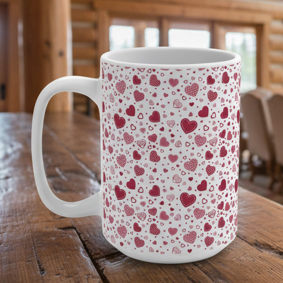 Valentine Hearts 15oz Mug