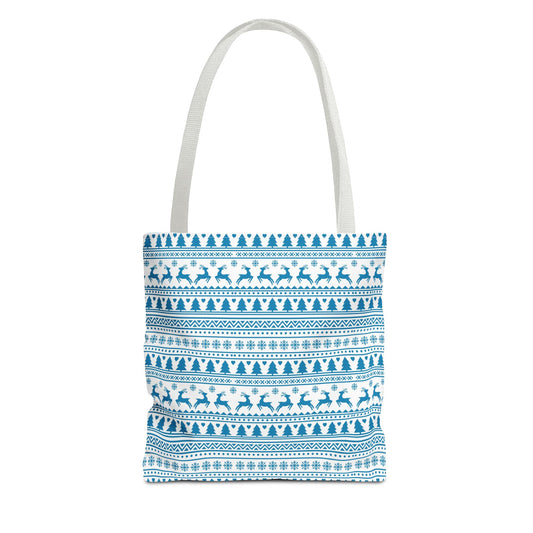 Blue Nordic Winter Tote Bag