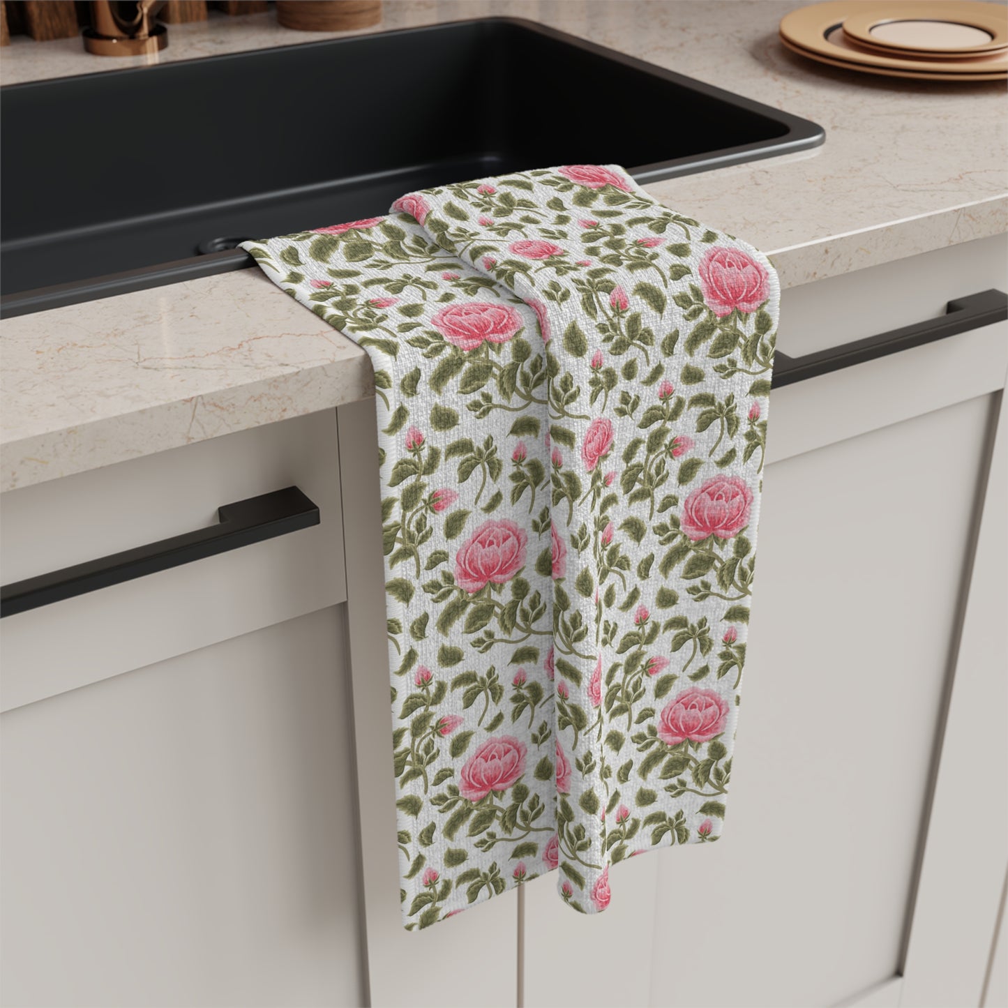 Vintage Roses Microfiber Kitchen Towel
