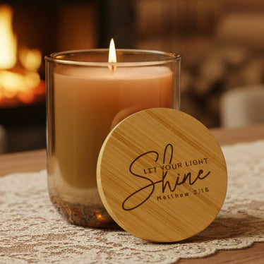 Let Your Light Shine 14oz Engraved Soy Candle | Scented Gift Candle
