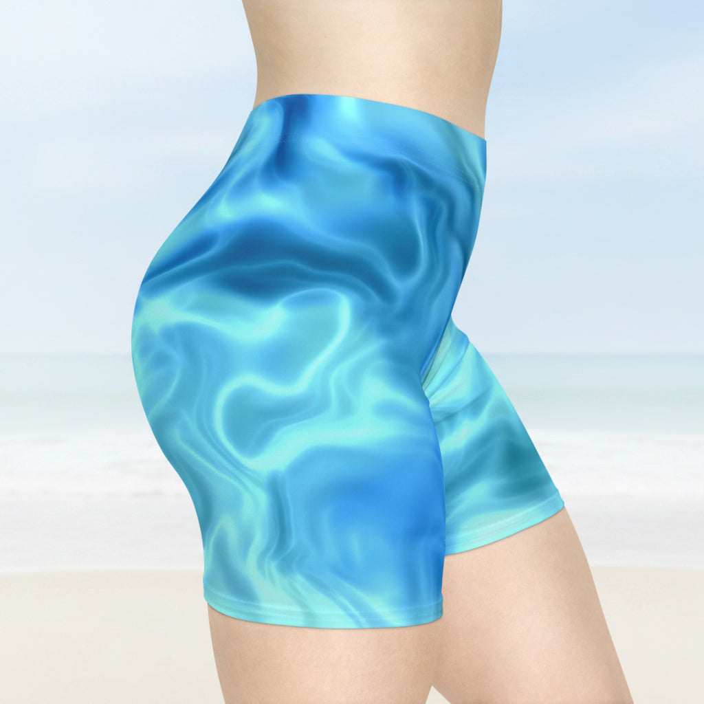 Swirling Water Yoga Shorts – Women's Activewear Sets