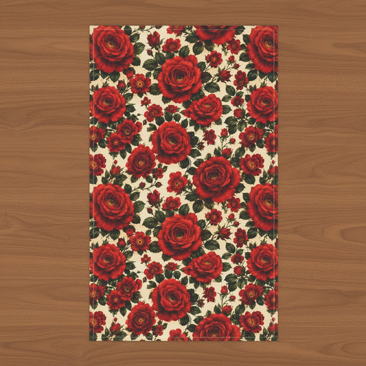 Riverfront Roses Tea Towel