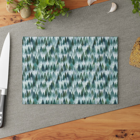 Forest Pines Glass Cutting Board