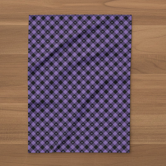 Purple Buffalo Plaid Fleece Blanket