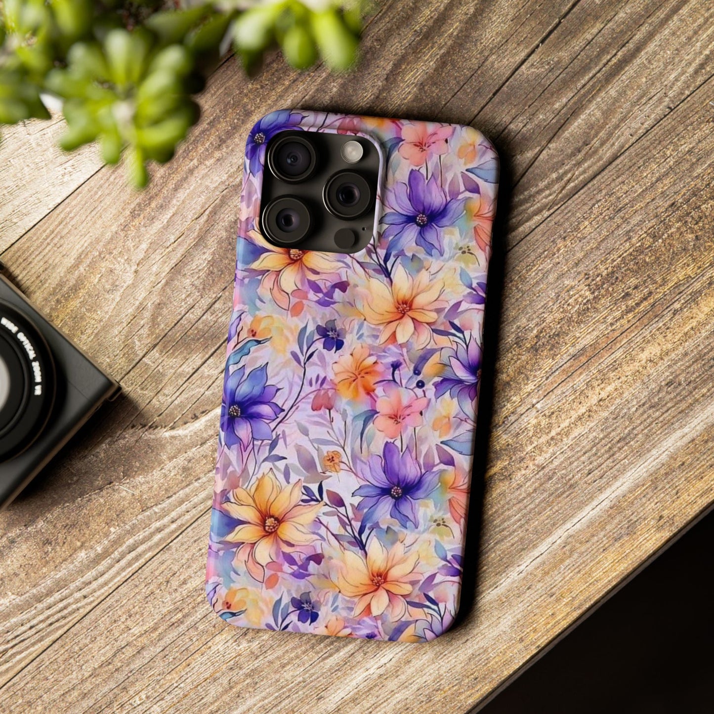 Floral Watercolor Slim Phone Case