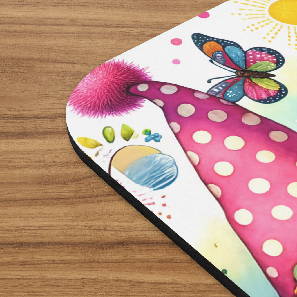 Whimsical Garden Gnomes Mouse Pad