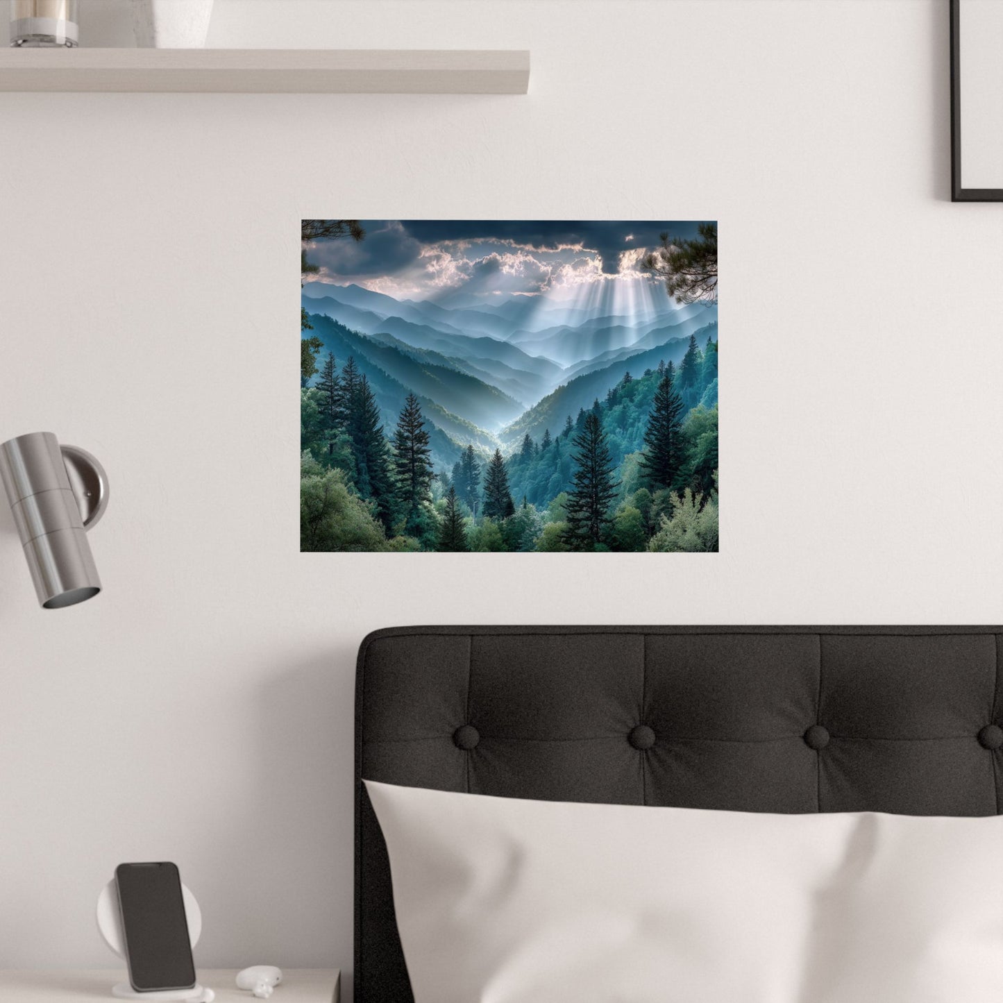 Light Over Wildwood  Satin Poster Art Print