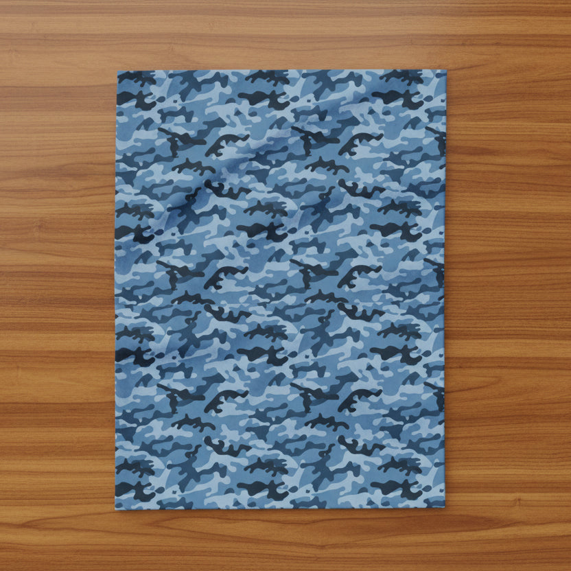 Arctic Blue Camo Fleece Blanket
