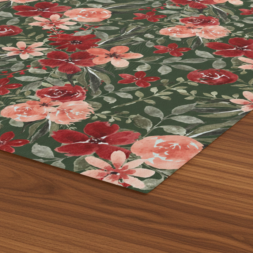 Forest Flowers Glass Cutting Board