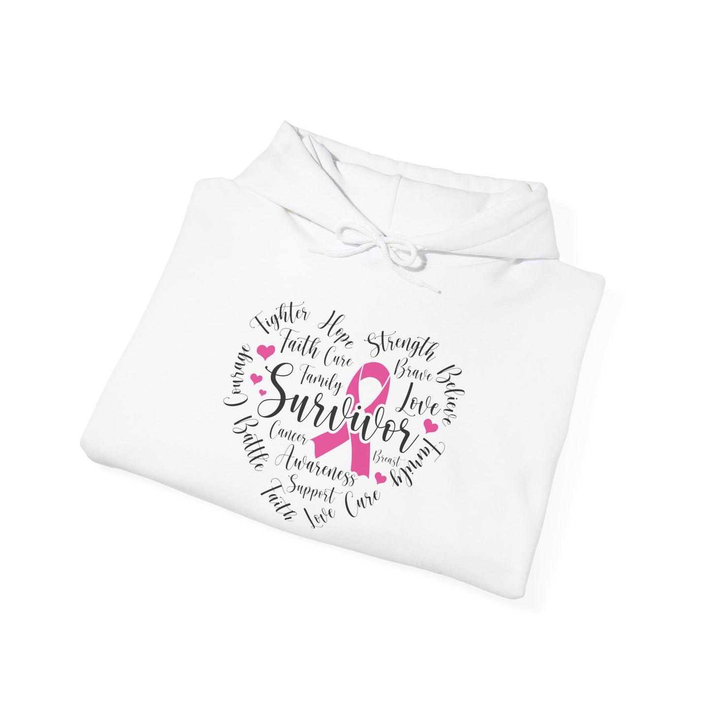 Cancer Survivor Heart Adult Hoodie