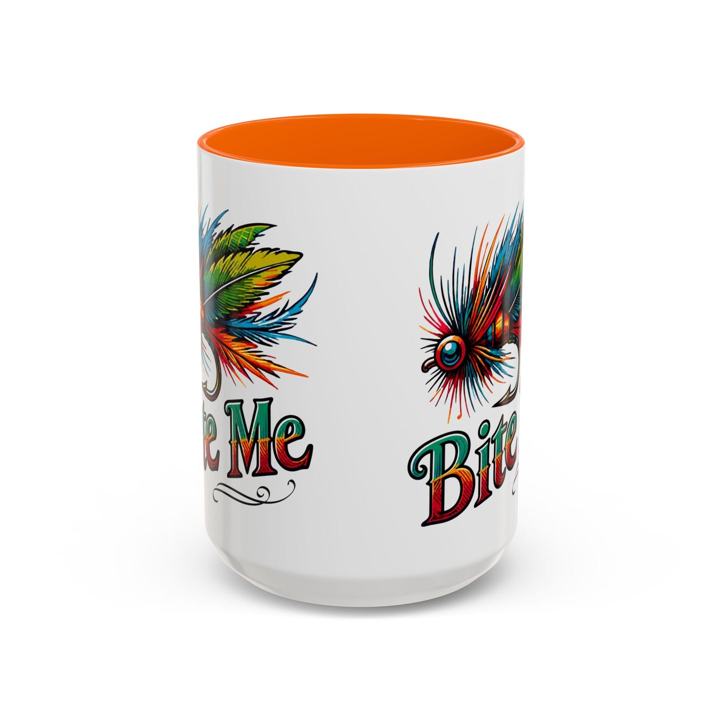 Fishing Lure “Bite Me” 15oz Accent Coffee Mug