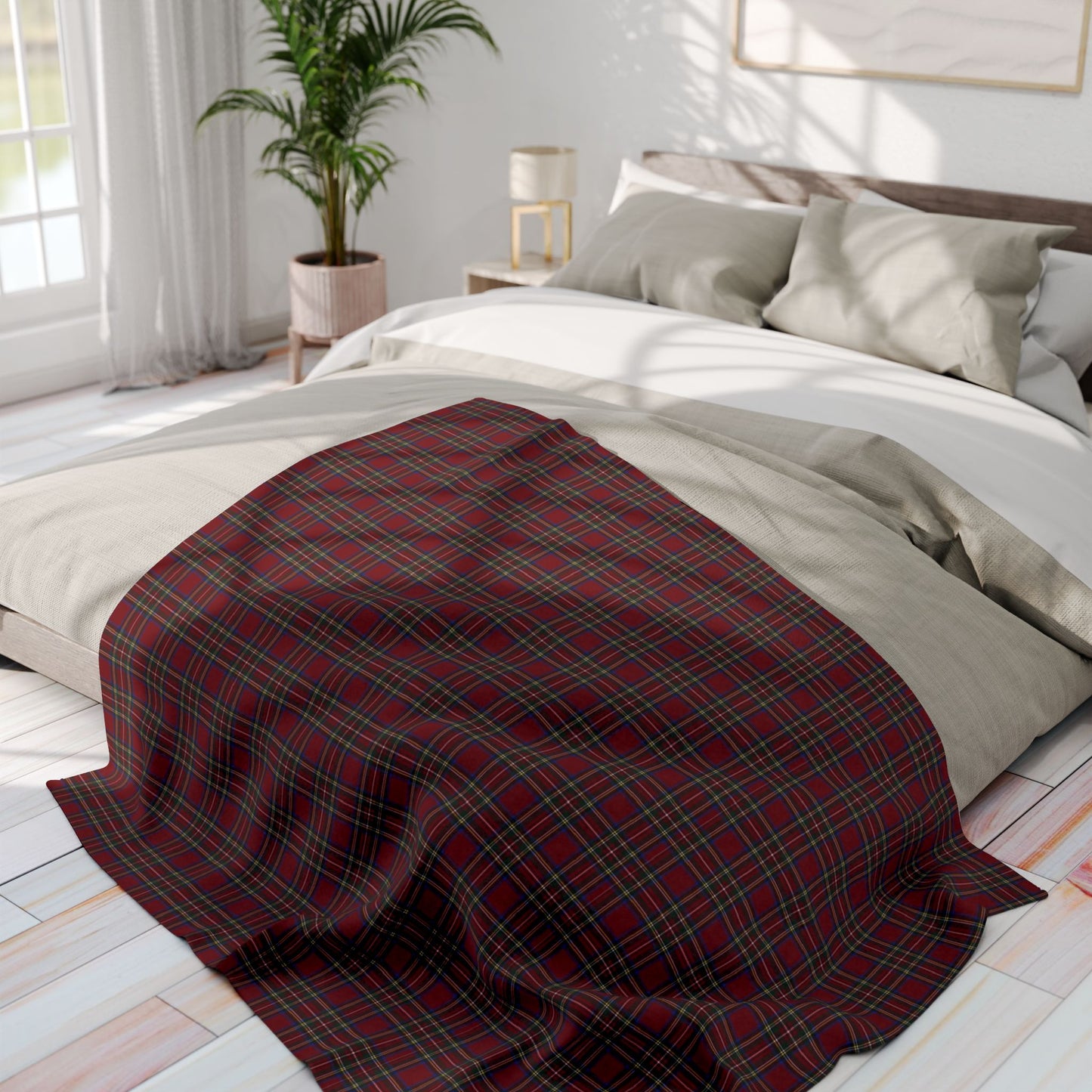 Christmas Eve Plaid Arctic Fleece Blanket
