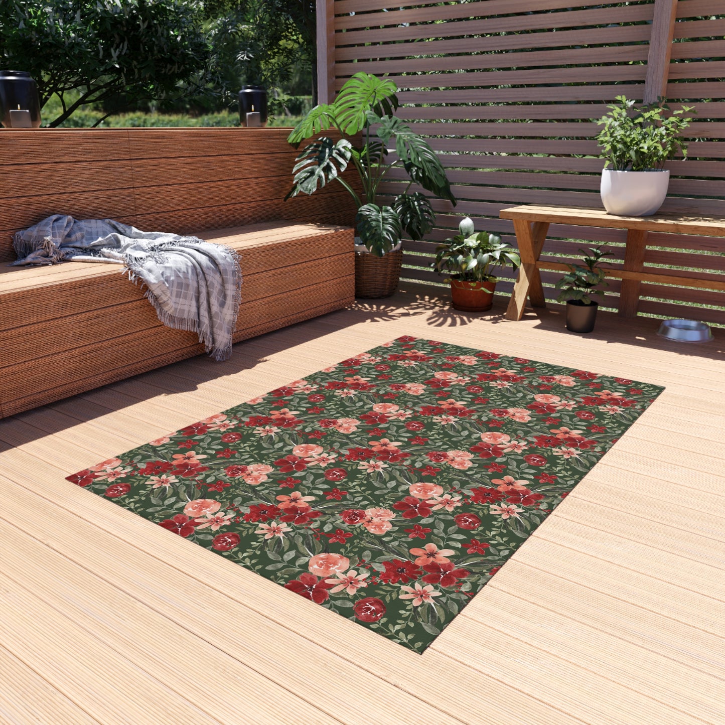 Forest Flowers Outdoor Rug