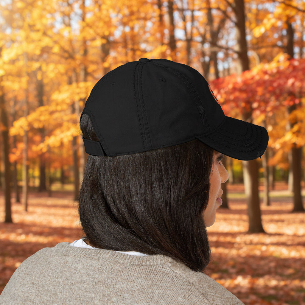 Spooky Embroidered Pumpkin Dad Hat