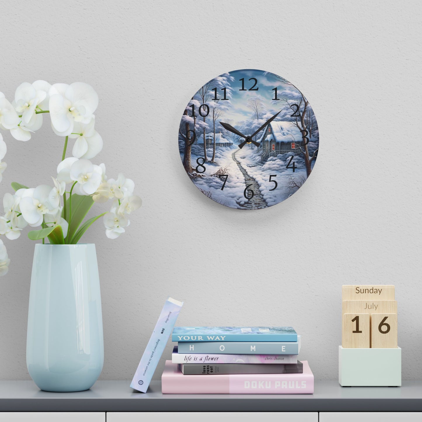Winter Landscape Wall Clock