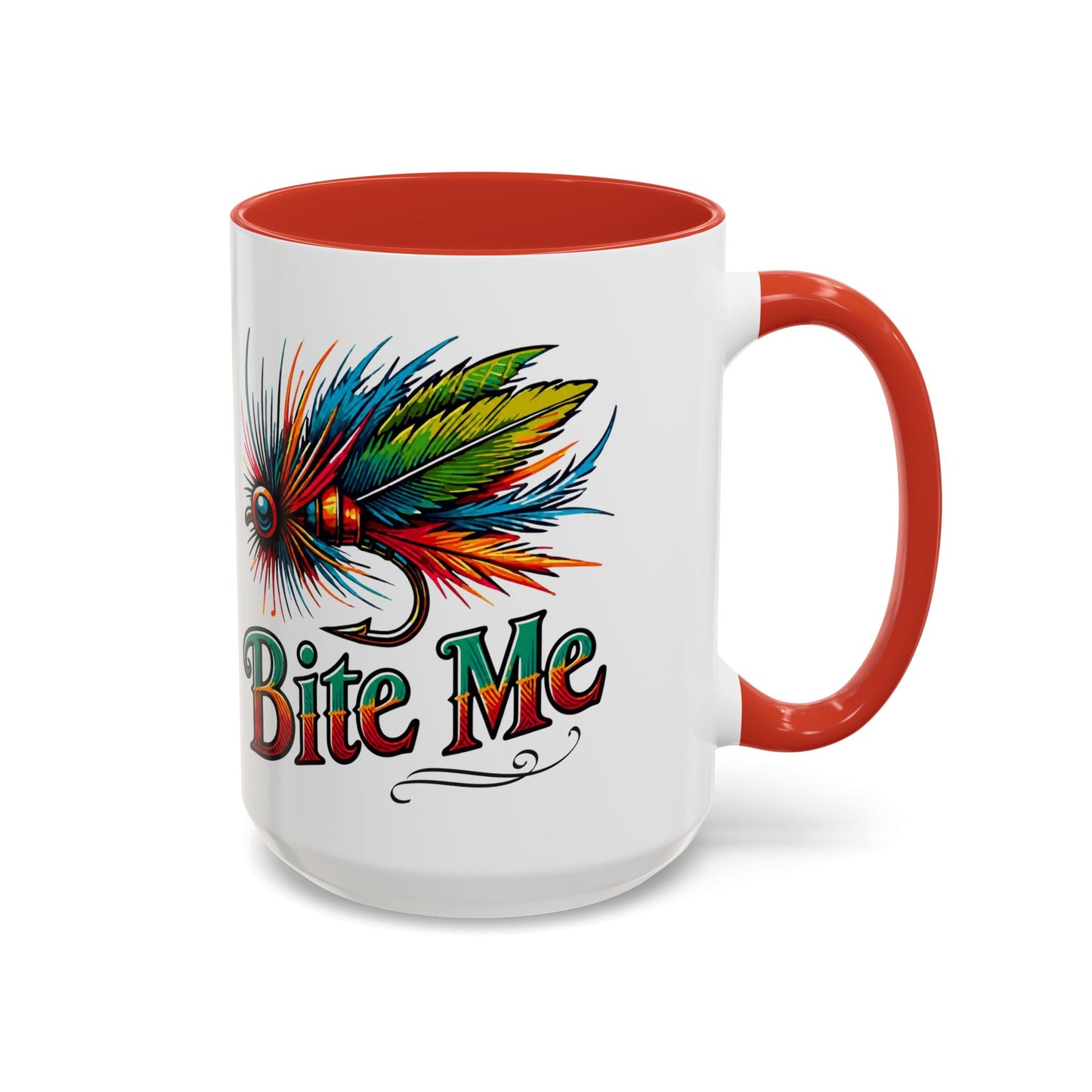Fishing Lure “Bite Me” 15oz Accent Coffee Mug