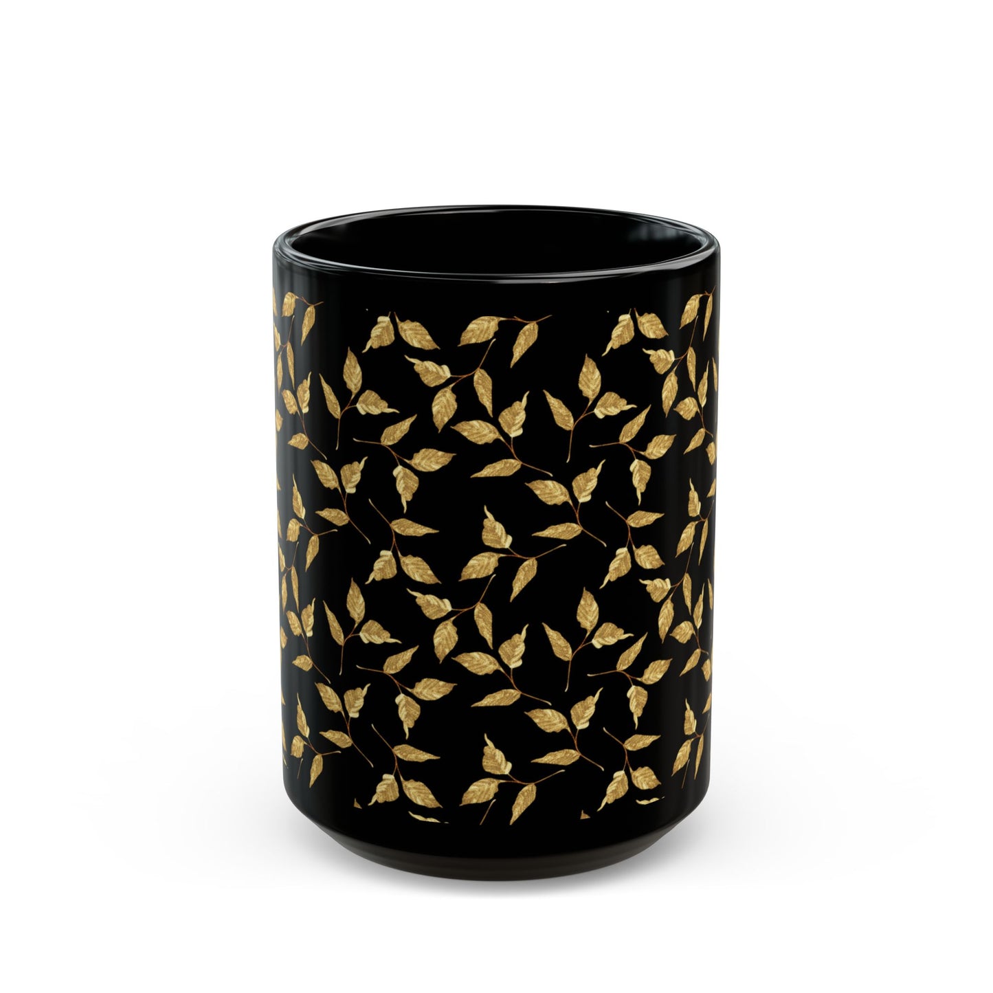 Black Gold Leaf Mug (11oz & 15oz)
