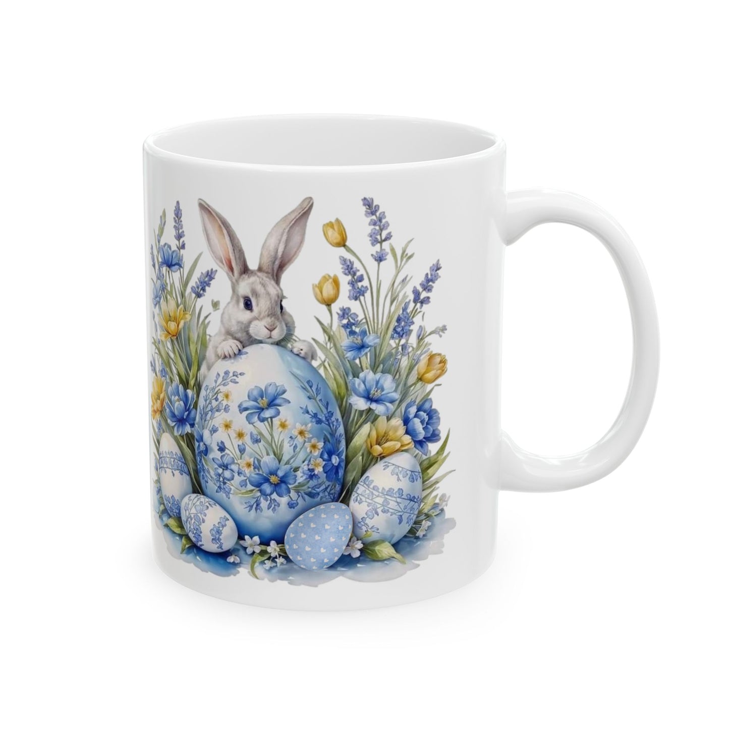 Easter Floral Bunny 11oz Mug