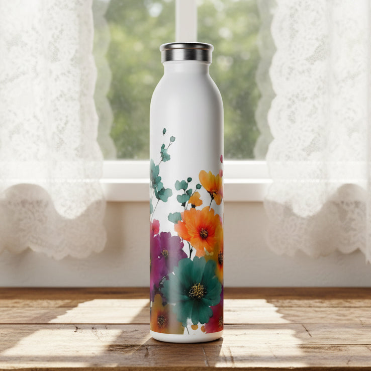 Wildflower 20oz Slim Water Bottle