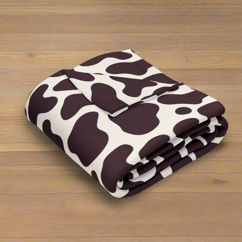 Cow Cattle Animal Print Arctic Fleece Blanket