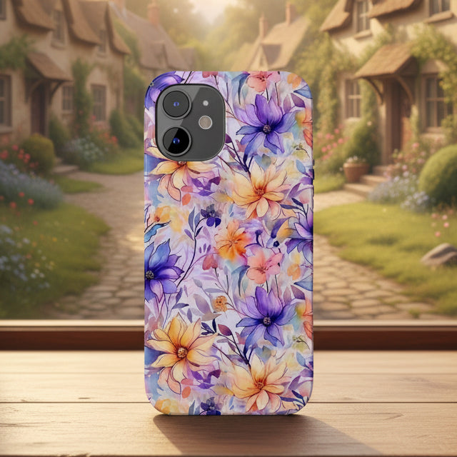 Floral Watercolor Slim Phone Case