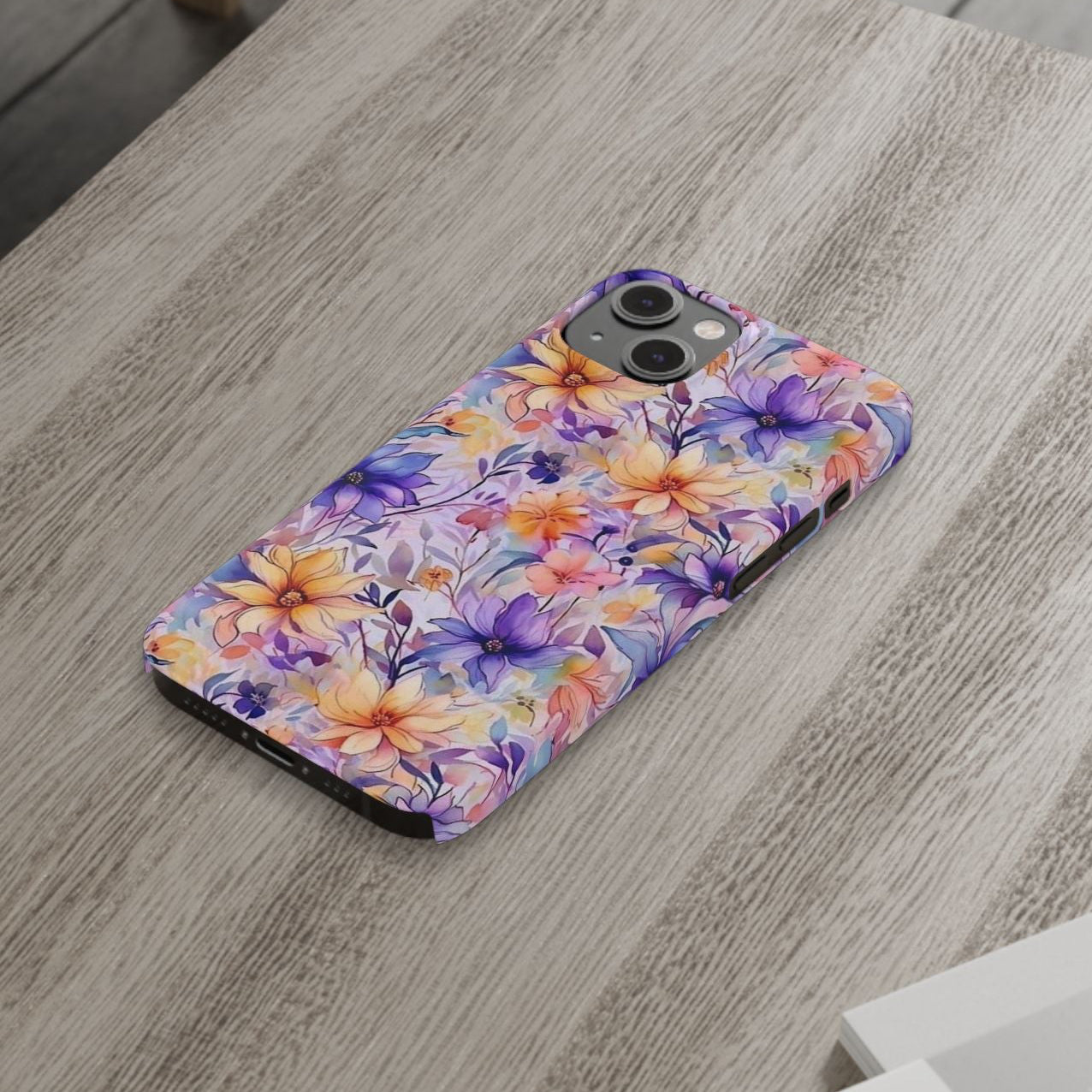 Floral Watercolor Slim Phone Case