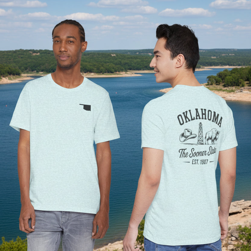 Oklahoma 'The Sooner State' Front & Back Graphic Tee