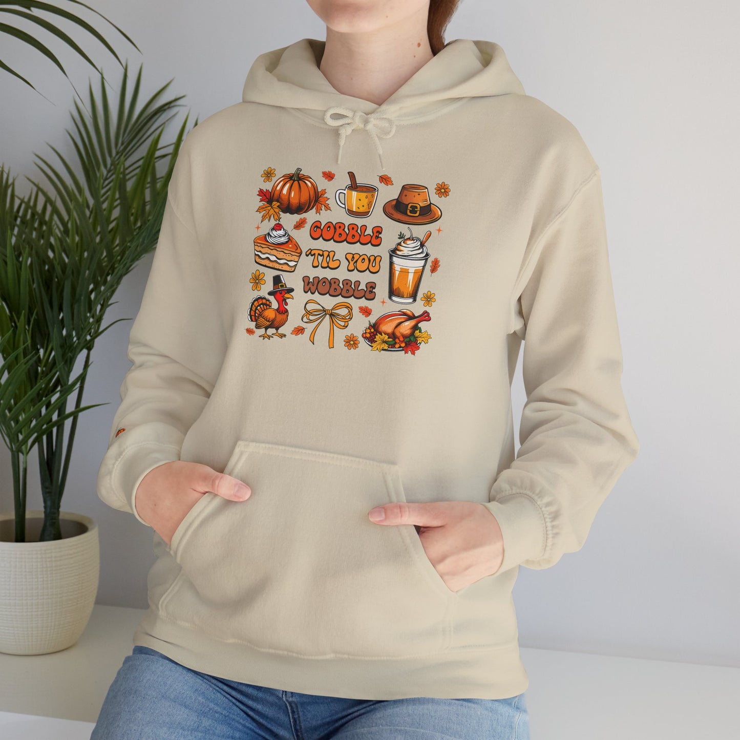 Gobble Till You Wobble Thanksgiving Hoodie