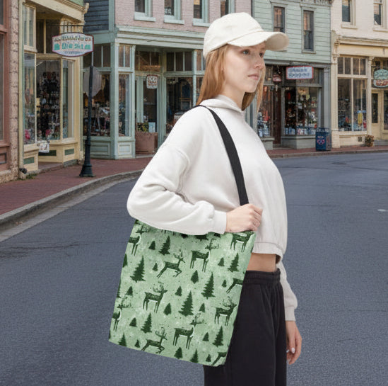 Reindeer Forest Tote Bag
