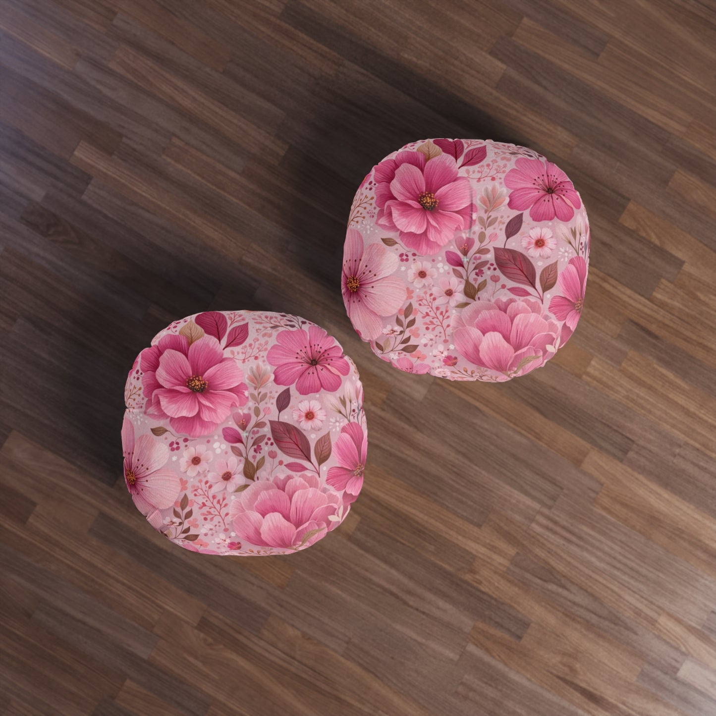 Pink Floral Floor Pillow