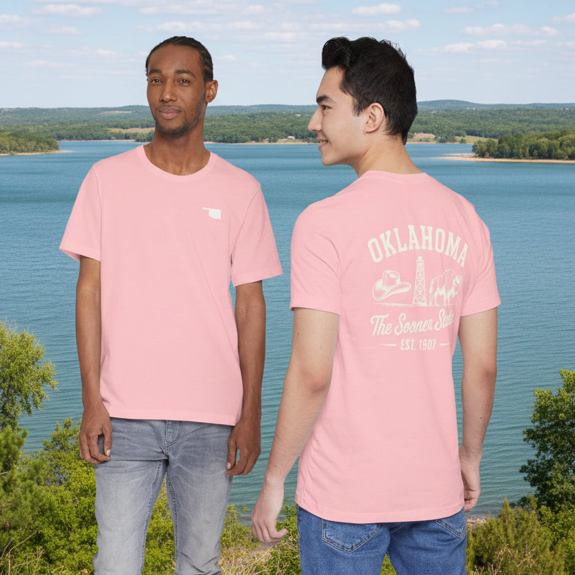 Oklahoma 'The Sooner State' Front & Back Graphic Tee