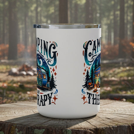 Camping Is My Therapy 10oz Insulated Coffee Mug