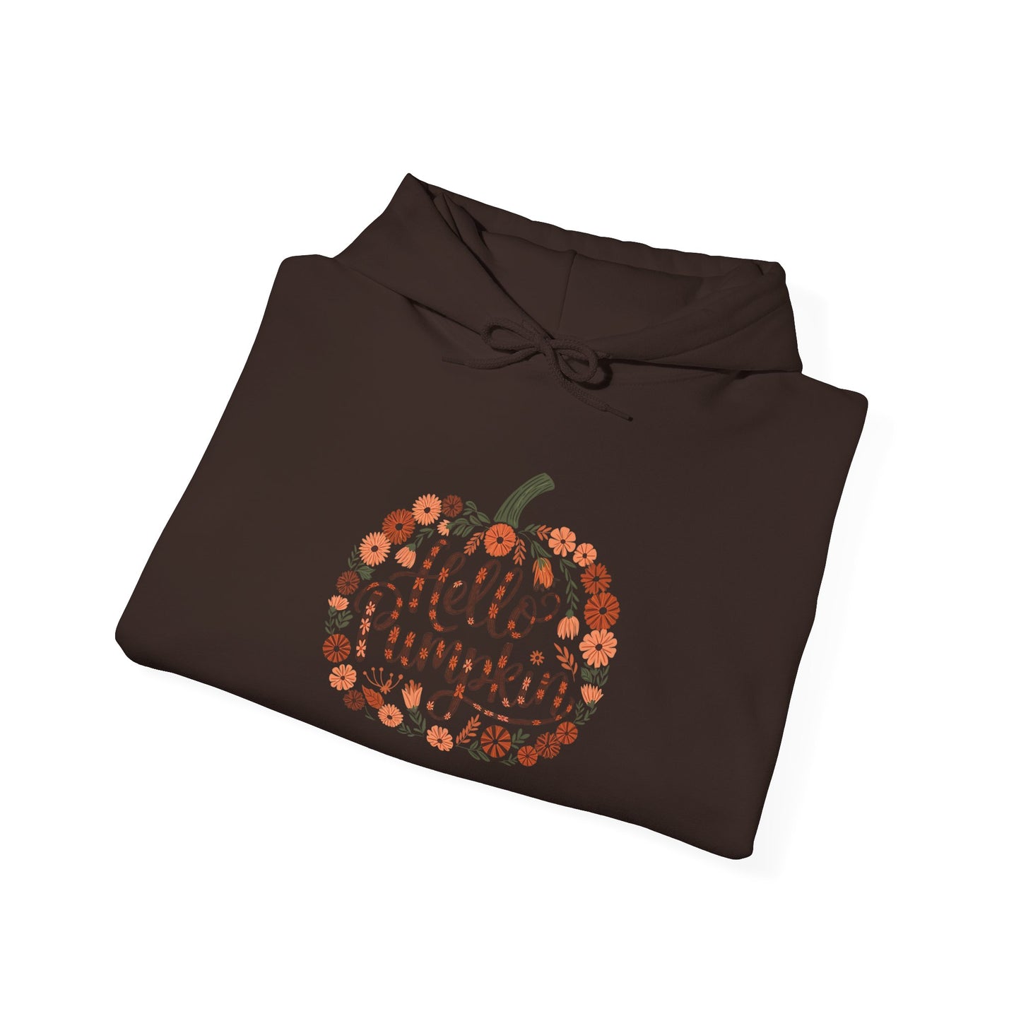 Hello Pumpkin Adult Hoodie with Accent Sleeve