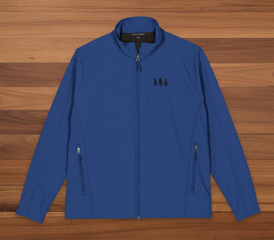 Men's Pine Embroidered Soft Shell Jacket